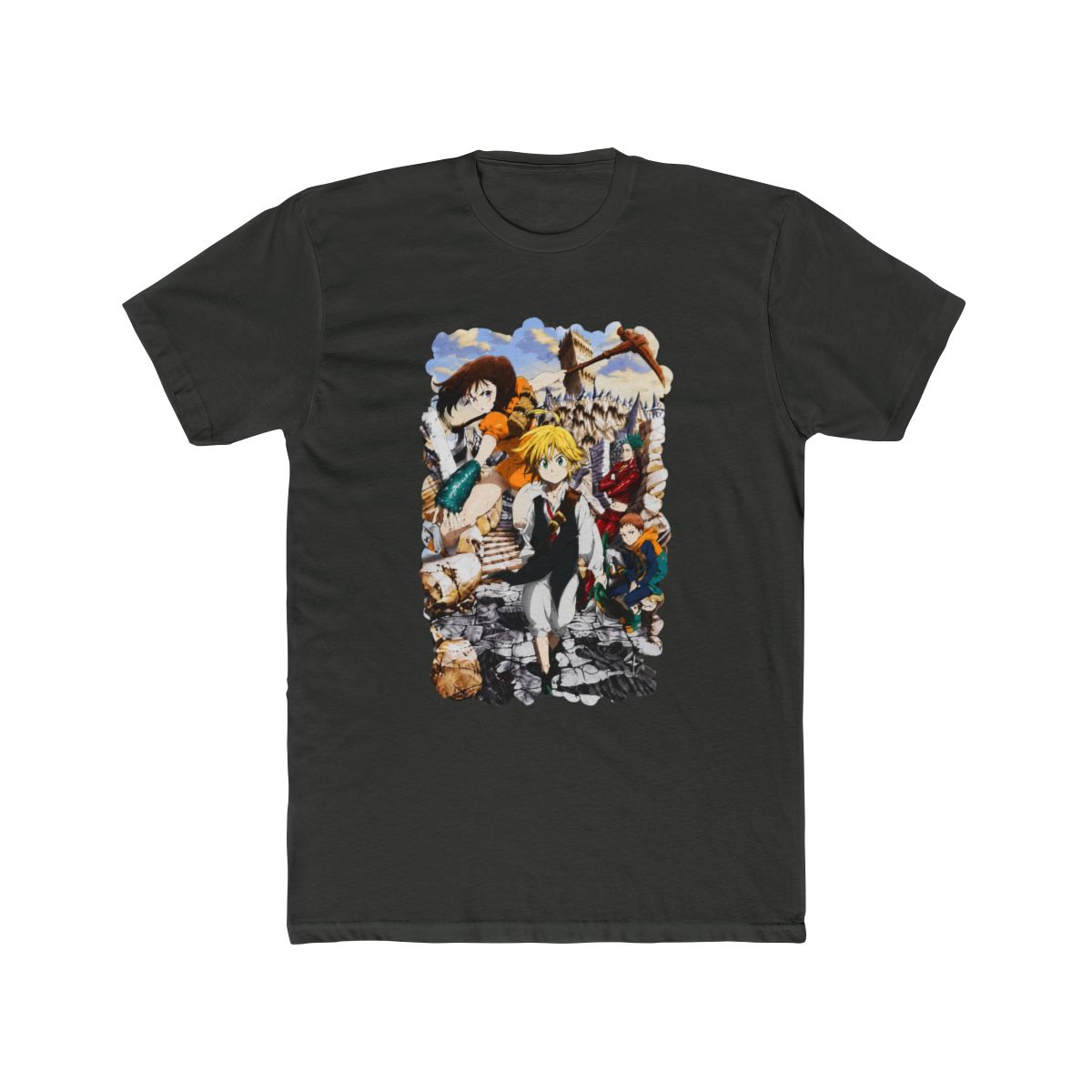 The Seven Deadly Sins Group Ruins T Shirt - alternate angle 5, merchandise