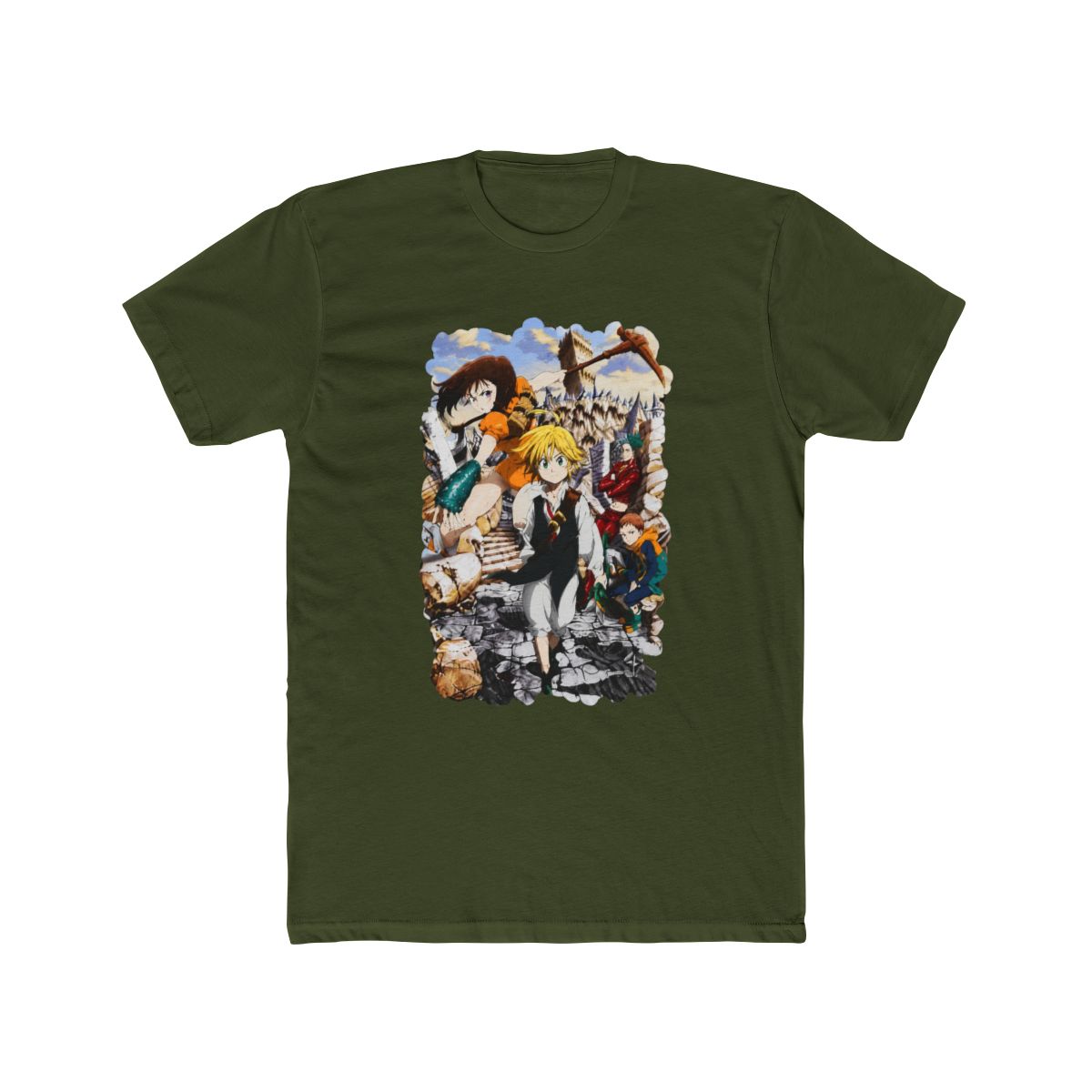 The Seven Deadly Sins Group Ruins T Shirt - alternate angle 4, merchandise
